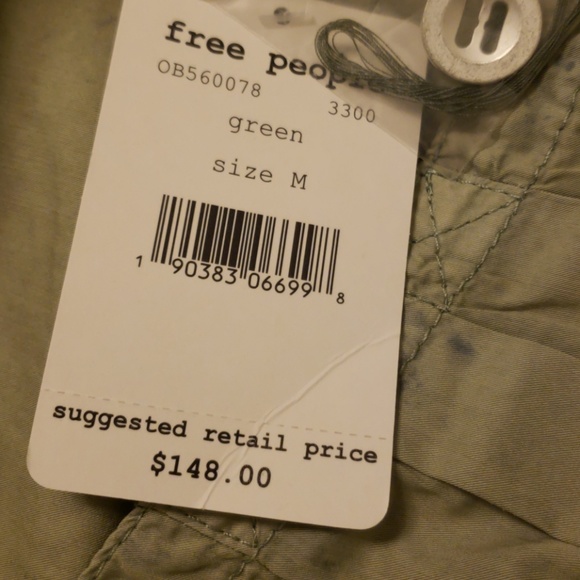 Free People Womens Jacket Olive Green Size M L New - Picture 4 of 5